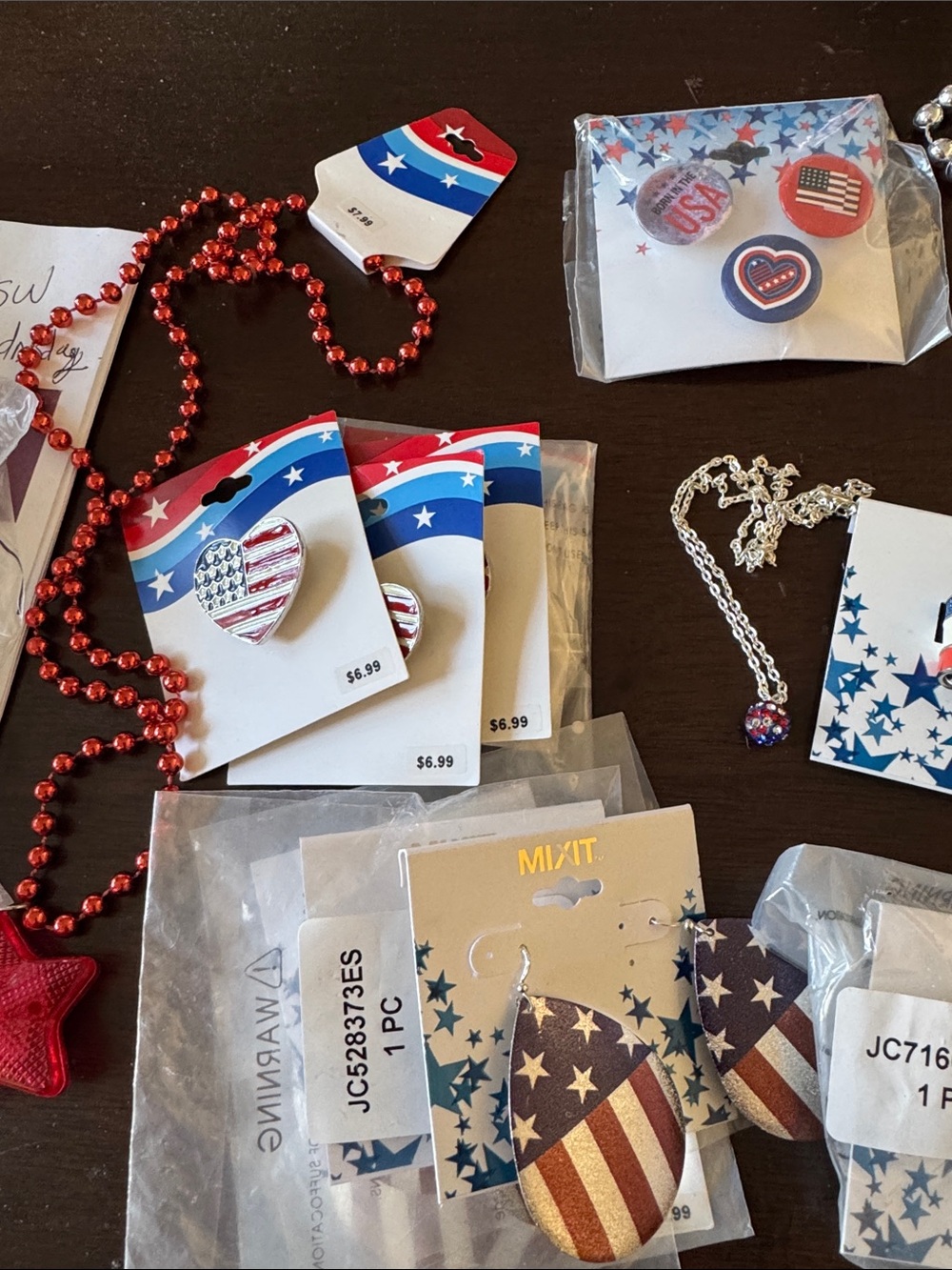 Mixit Red, White and Blue Patriotic Jewelry Set
Pre-priced for retail